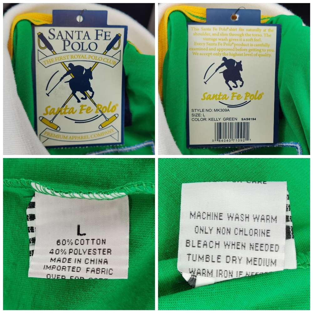 SANTA FE POLO Green Short Sleeve Brazil Polo - Picture 10 of 10
